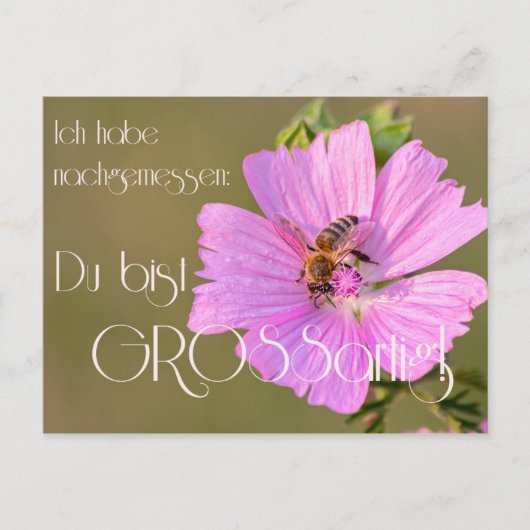 Ich habe nachgemessen: Dubist großartig! Briefkaart (Voorkant)