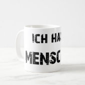 Ich hasse Menschen Tasse Koffiemok (Voorkant links)