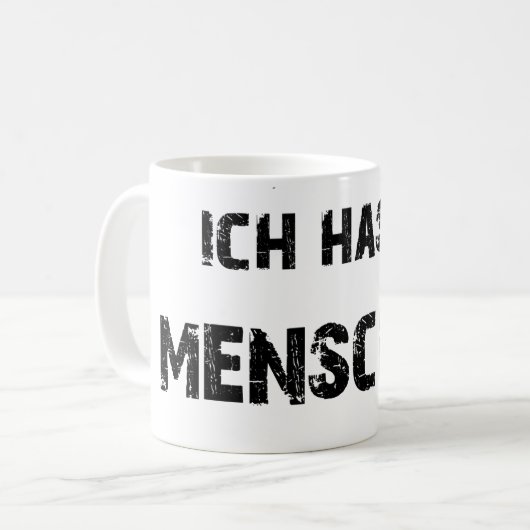 Ich hasse Menschen Tasse Koffiemok (Voorkant links)