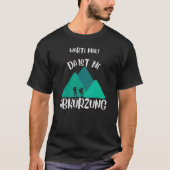Ich kenn' da ne' Abkürzung Wandern T-shirt (Voorkant)