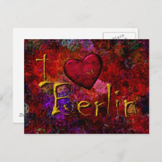 Ich Liebe Berlin Briefkaart (Voorkant / Achterkant)