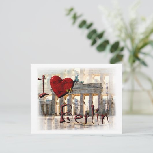 Ich Liebe Berlin Briefkaart (Staand voorkant)