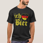 Ich Liebe Bier Grappig Duits Bier Duitsland Vlag O T-shirt (Voorkant)