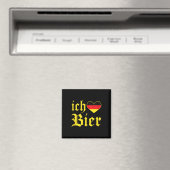 Ich Liebe Bier Grappig Duits Ik hou van bier Tankt Magneet (Insitu (Vaatwasser))