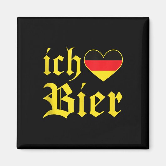 Ich Liebe Bier Grappig Duits Ik hou van bier Tankt Magneet (Voorkant)