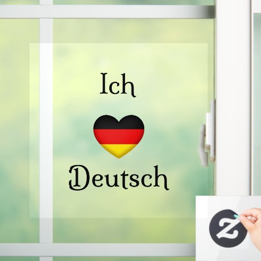 "Ich Liebe Deutsch" Ik hoor Duits Raamsticker (Huis)