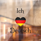 "Ich Liebe Deutsch" Ik hoor Duits Raamsticker (Vel 2)
