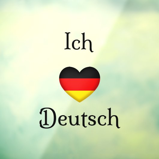 "Ich Liebe Deutsch" Ik houd van Duits Raamsticker (Vel 3)