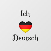 "Ich Liebe Deutsch" Ik houd van Duits Raamsticker (Vel)