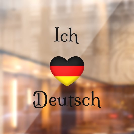 "Ich Liebe Deutsch" Ik houd van Duits Raamsticker (Vel 2)