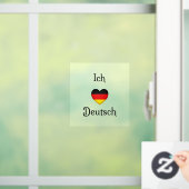 "Ich Liebe Deutsch" Ik houd van Duits Raamsticker (Huis)
