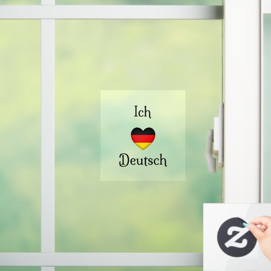 "Ich Liebe Deutsch" Ik houd van Duits Raamsticker (Huis)