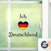 "Ich Liebe Deutschland" I Heart Duitsland  Raamsticker (Huis)