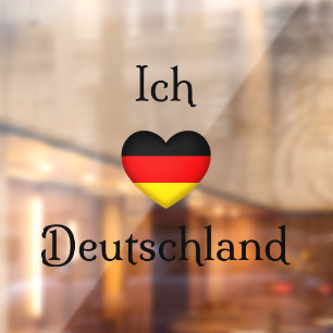 "Ich Liebe Deutschland" I Heart Duitsland Raamsticker