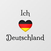 "Ich Liebe Deutschland" I Heart Duitsland Raamsticker (Vel)