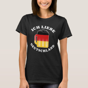 Ich Liebe Deutschland I Love Duitsland Vlag Kleure T-shirt
