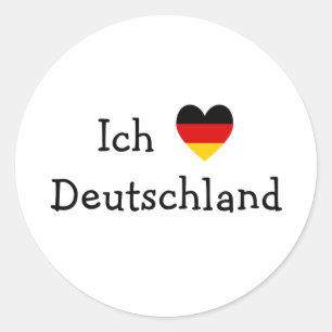 Ich liebe Deutschland Ronde Sticker