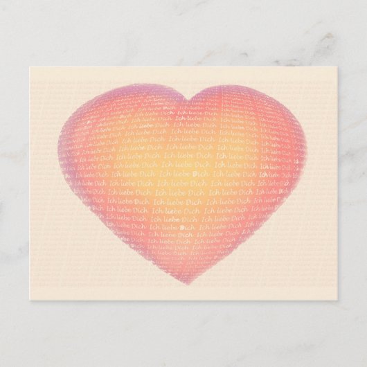 Ich liebe Dich Briefkaart (Voorkant)