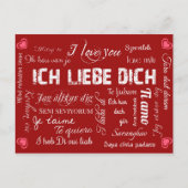 Ich liebe Dich! Briefkaart (Voorkant)