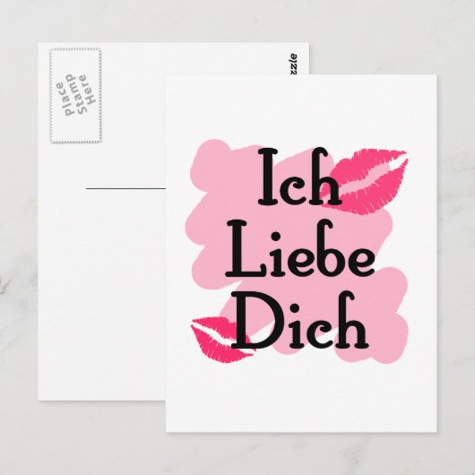 ich liebe dich briefkaart (Voorkant / Achterkant)