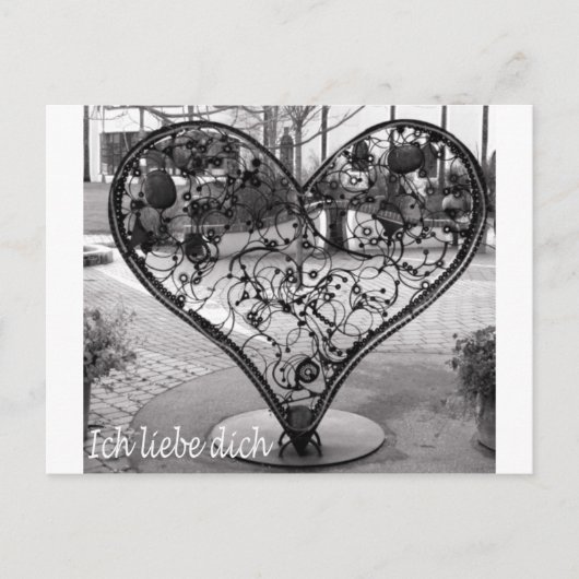 Ich liebe dich briefkaart (Voorkant)