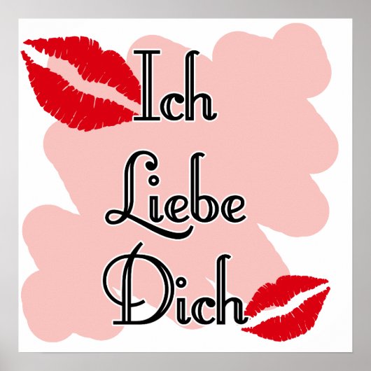 Ich Liebe Dich - Duits Ik hou van je Poster (Voorkant)