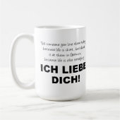 Ich Liebe Dich Ik hou van je grappige moer Koffiemok (Links)