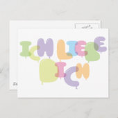 Ich Liebe Dich - Ik hou van je in het Duits Briefkaart (Voorkant / Achterkant)