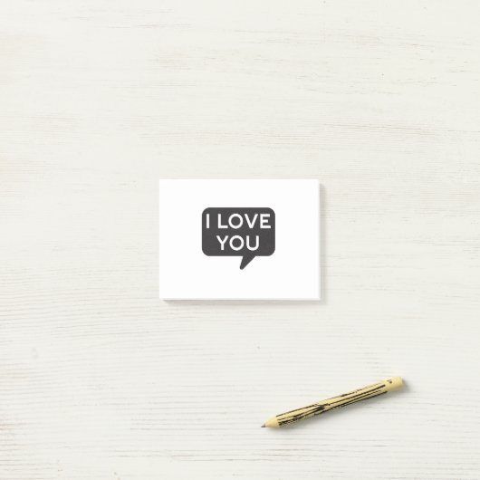 Ich liebe dich post-it® notes (Op bureau)