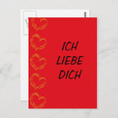 Ich Liebe Dich - Postkarte Briefkaart (Voorkant / Achterkant)