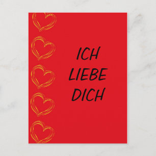 Ich Liebe Dich - Postkarte Briefkaart