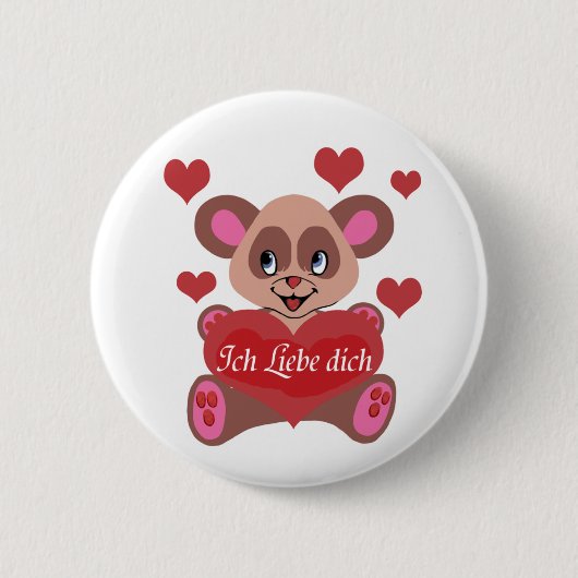 Ich Liebe Dich Ronde Button 5,7 Cm (Voorkant)