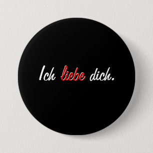Ich liebe dich. ronde button 7,6 cm