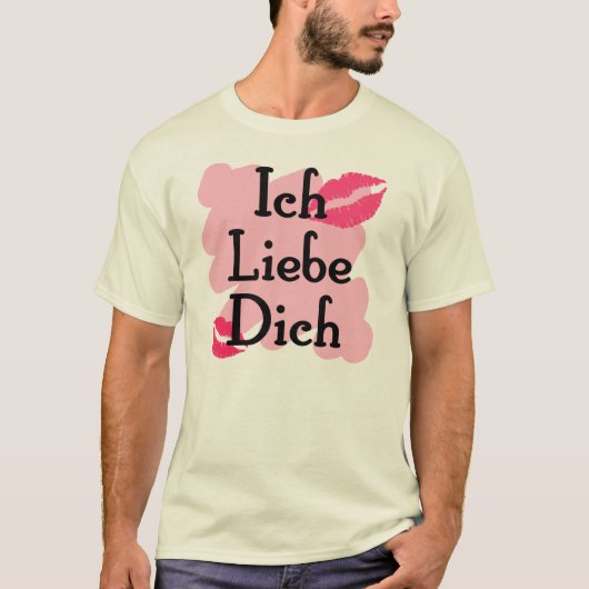 ich liebe dich t-shirt (Voorkant)
