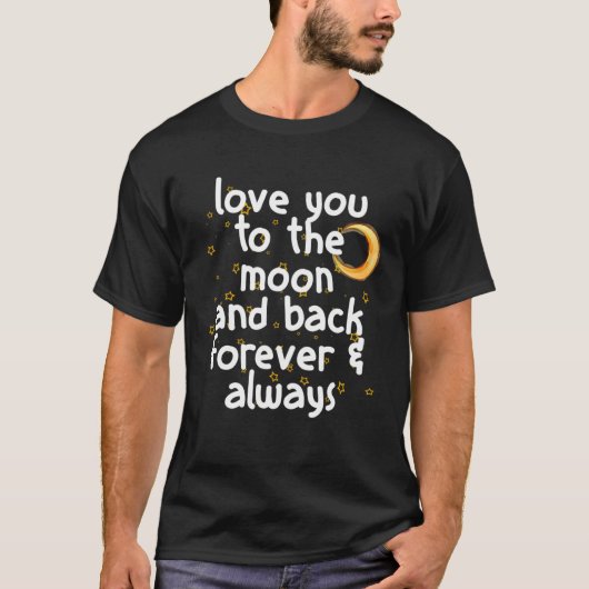 Ich liebe dich zum Mars und zurück Astronomie T-shirt (Voorkant)