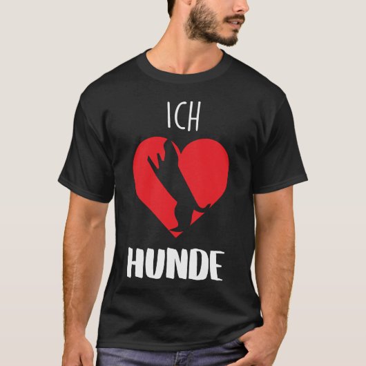 Ich Liebe Hunde – Einfach und Klar T-shirt (Voorkant)
