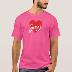 Ich Liebe Jussi Vorname Liebe Herz T-shirt