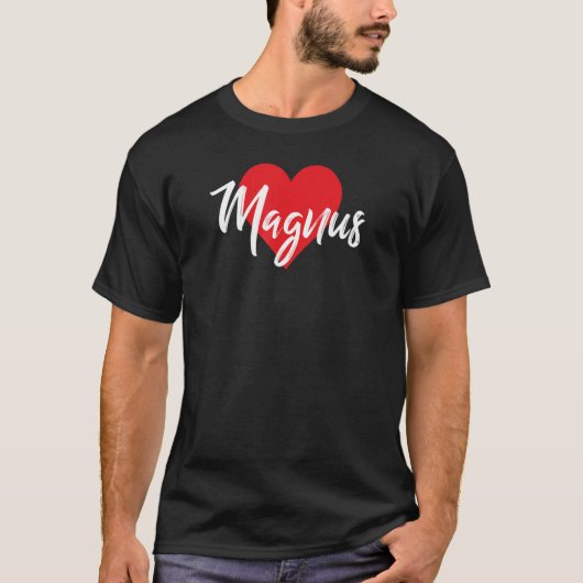 Ich Liebe Magnus Vorname Liebe Herz T-shirt (Voorkant)