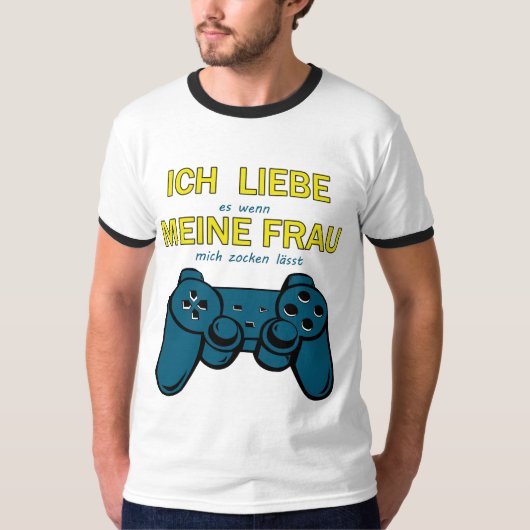 Ich liebe meine Frau - Gaming Design T-shirt (Voorkant)