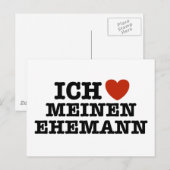 Ich Liebe Meinen Ehemann Briefkaart (Voorkant / Achterkant)