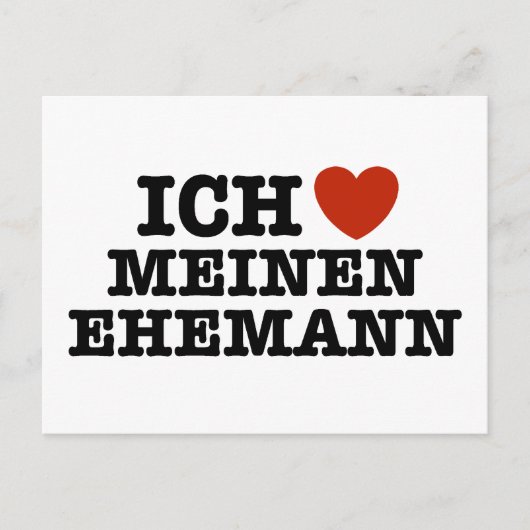 Ich Liebe Meinen Ehemann Briefkaart (Voorkant)