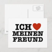 Ich Liebe Meinen Freund Briefkaart (Voorkant / Achterkant)