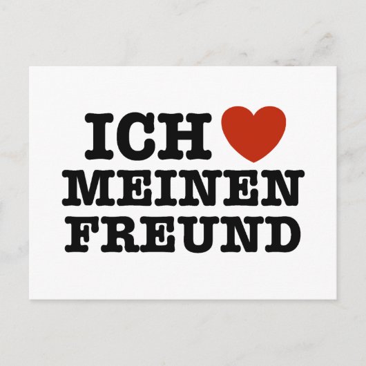 Ich Liebe Meinen Freund Briefkaart (Voorkant)