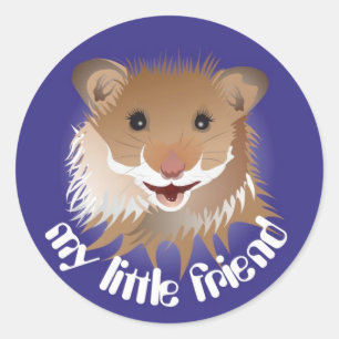 Ich liebe meinen kleinen Hamster Aufkleber Ronde Sticker