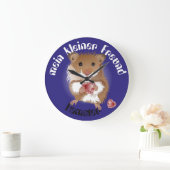 Ich liebe meinen kleinen Hamster Uhr Grote Klok (Huis)