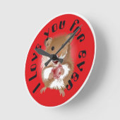 Ich liebe meinen kleinen Hamster Uhr Ronde Klok (Hoek)