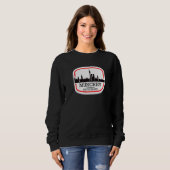 Ich Liebe München T-shirt Cool München Skyline Gra (Voorkant volledig)