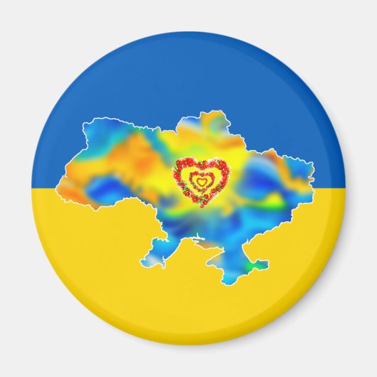 Ich liebe Ukraine Magneet (Voorkant)