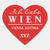 Ich Liebe Wein aangepaste monogram stickers (Voorkant)