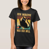 Ich machine was Ich Will Cat Retro T-shirt (Voorkant)